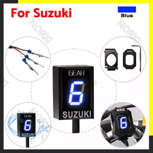 Gear indicator For Suzuki Intruder 800 GSXR 600 SV650 Ecu Plug Mount Blue+Holder - Picture 1 of 8