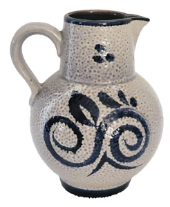 Vintage Scheurich W. Germany Stoneware Ceramic Pottery Blue Salt Glazed 8.25" H - Picture 1 of 10