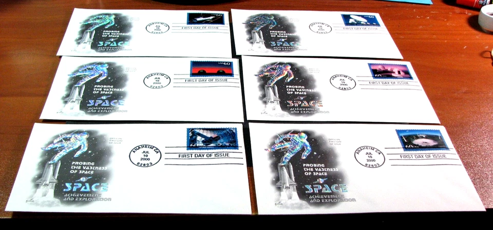 US Stamp FDC Scott# 3409a-f Probing The Vastness of Space  2000  Used L759 - Image 1 of 1