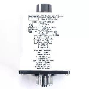 Dayton 6X154M Solid State Time Relay 11-Pin .1-180 SEC - Picture 1 of 5