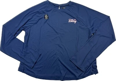 Camisa Hurley holgada recortada Surf Top azul para mujer talla grande Foto 1 de 4