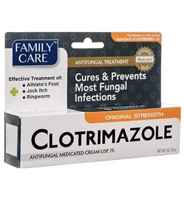 Anti Fungal Cream for Athlete’s Foot Jock Itch Ringworm Clo 1% 1oz - Picture 1 of 2