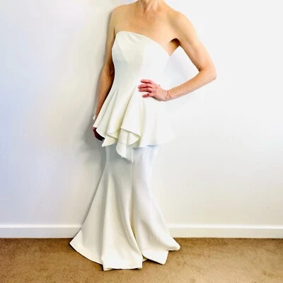 C/MEO Collective Sz S 8 10 Ivory Autonomy Full Length Dress NWT Formal Dress - Image 1 of 4