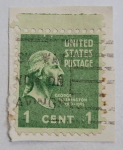 VINTAGE ~ US-Briefmarke ~ George Washington 1789-1797 ~ 1 ¢ grüne Briefmarke - 20 - Bild 1 von 6