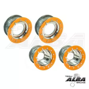 YFZ 450 450R Front Rear Wheels Beadlock 10x5 and 8x8 Alba Racing PO 32 - Foto 1 di 1