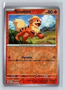 Growlithe Pokemon Scarlet & Violet 151 English 058/165 Reverse Holo NM - Picture 1 of 2