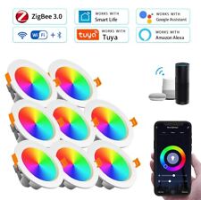 Smart WIFI/ Zigbee Bluetooth APP Downlight RGB LED Ceiling Panel Spotlight Lamp