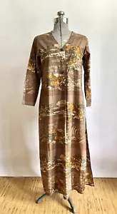 Vintage 1970's Kenzo Crouching Tiger Print Long Cotton Tabard - Picture 1 of 7