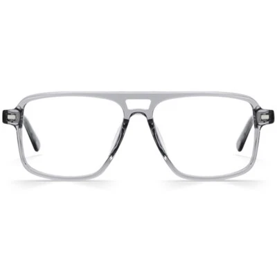 Enormes gafas de acetato marco muy ancho para cabeza grande cara ancha hombres gris de gran tamaño Foto 1 de 4