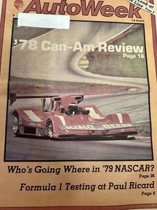 AUTOWEEK DEZEMBER 1978 '78 CAN-AM REVIEW, NASCAR In '79, FORMULA 1 & MORE - Bild 1 von 1