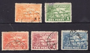 Territory of New Guinea 5 x HUT stamp issues - Picture 1 of 2
