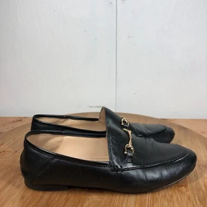 Coach Shoes Womens 6.5 B Flats Black Leather Slip On Hosebit Loafers Classic - Picture 1 of 15