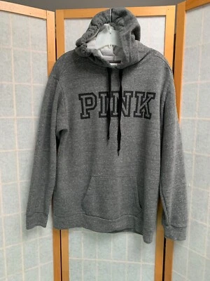 VICTORIA'S SECRET "ROSA" SUDADERA CON CAPUCHA SUÉTER S/P/CH GRIS LOGO DELANTERO Foto 1 de 4