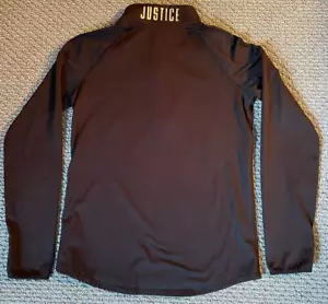 Justice Girls Jacket Size 12 Gymnastic Athletic Track Activewear 1/4 Zip Black - Picture 1 of 10