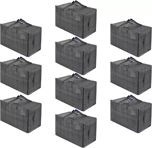 10 Pack Moving Bags and Large Christmas Decoration Storage Bins with Lids. Alter - Picture 1 of 12