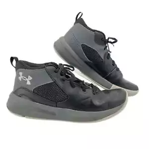 Under Armour Black Gray Athletic Sneakers | Size 6Y - Picture 1 of 9