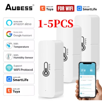 1-5X Tuya WiFi Temperature & Humidity Sensor Indoor Thermometer Hygrometer UK - Image 1 of 4