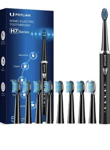 PHYLiAN Sonic Electric Toothbrush -5 Modes -Blue *SEALED*