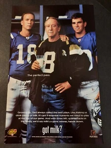 GOT MILK? Peyton, Eli & Archie Manning NFL COLTS ~ Comic Page PRINT AD 2004 - Picture 1 of 1