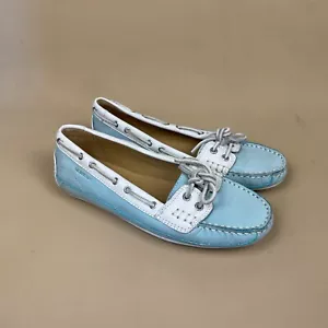 Zapatos Sebago UK 5.5 EU 38.5 Cubierta Cuero Azul Bailarinas Zapatos Bombas Barco - Imagen 1 de 9