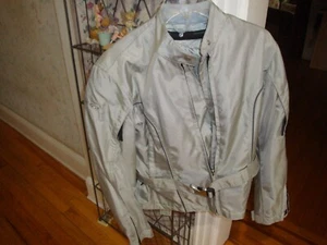 JOE ROCKET ROCKET GIRL SILVER MESH MOTORCYCLE JACKET PADDED ELBOW/SHOULDERS SZ S - Picture 1 of 15