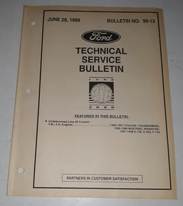 Ford Motor Company Technical Service Bulletin June 28, 1999 99-13 - Picture 1 of 9