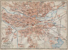 N�RNBERG antique town city stadtplan. Nuremberg. Bavaria karte 1914 old map