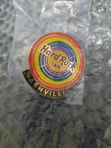 Hard Rock Cafe Pin Nashville GAY PRIDE RAINBOW Archery target logo hat lapel tn - Picture 1 of 2