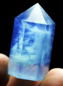 83ct Rare NATURAL Clear fluorescent aquamarine Crystal Polished specimen - Picture 1 of 9