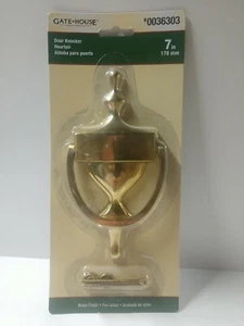 Gatehouse 0036303 7-in Polished Brass Door Knocker - Picture 1 of 2