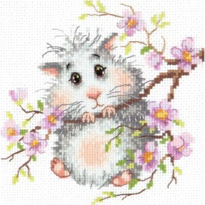 Magic Needle Zweigart Edition counted cross stitch kit "Mr.Hamster", 15x14cm, DI - image 1 of 2
