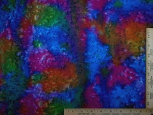Batik Fabric By Half-Yard Blue Green Pink Purple Orange Premium Cotton #28 - Picture 1 of 2