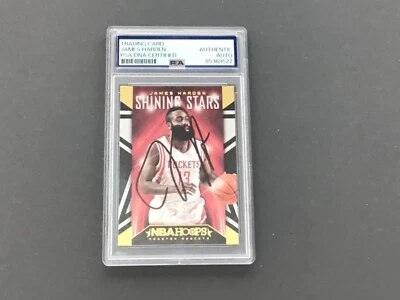 2014-15 Panini NBA Hoops James Harden Shining Stars #18 PSA AUTO AUTHENTIC - Image 1 of 2