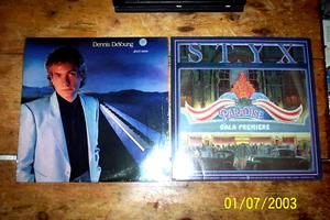 STYX / DENNIS DEYOUNG ( 2 ) LP lot: 1984 DESERT MOON / 1980 PARADISE THEATER NM- - Picture 1 of 1