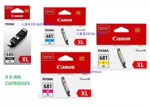 Genuine Canon PGI 680XL CLI 681XL Ink for TR7560/TR8560/TS6160/TS8160/TS9160 - Picture 1 of 10