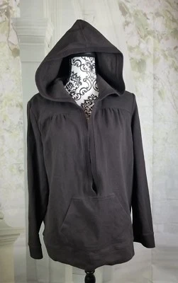 New York & Company Mujer Manga Larga Sudadera con Capucha Talla XL Elástico Punto Bolsillo B11 Foto 1 de 4