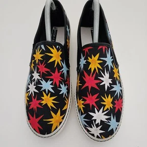 Alice + Olivia Sasha Star-print Canvas Platform Skate Sneakers womens size 11 - Picture 1 of 7