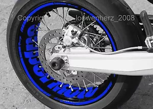 Wheel Sticker Supermoto Yamaha XT 660 WR 125 250 450 X TT DT YZ YZF Rim Decals - Picture 1 of 12