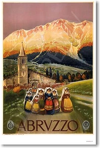 Abruzos Italia - NUEVO Póster Impresión Obra de Arte Europea Viaje Italiano - Imagen 1 de 1