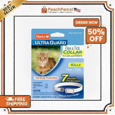 Hartz UltraGuard跳蚤蜱项圈适用于猫和小猫 — 第 1/4 张图片