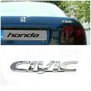 96-00 Civic Chrome Emblem Logo Badge fits Honda Sticker W/ 3m Tape Ex Lx Si - Picture 1 of 1