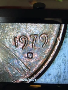1979-D Lincoln Memorial Cent Penny Repunched Mint Mark RPM Error Coin - Picture 1 of 3