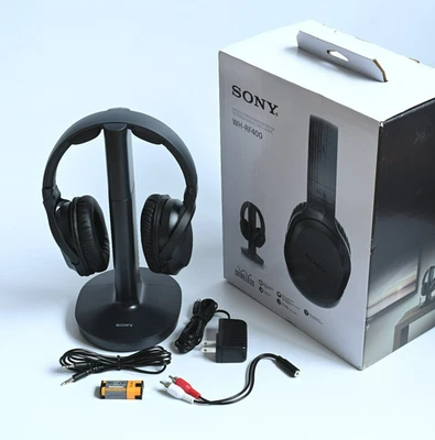 Sony WH-RF400 RF Wireless Headphone System for TV Listening - Black (Open Box) - Image 1 of 2