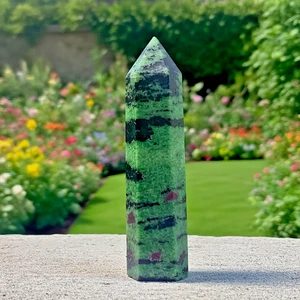 Ruby Zoisite Crystal Tower Ruby Zoisite Point Healing Crystal Home Decor Gifts - Picture 1 of 3