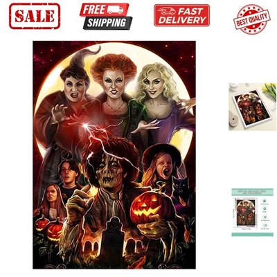 Kits de Pintura de Diamantes para Adultos, Arte de Diamantes Halloween HD Lienzo Hágalo Usted Mismo 5D Completo... Foto 1 de 4