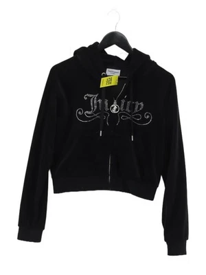 Juicy Couture Women's Hoodie M Black Graphic Polyester with Elastane Full Zip - Image 1 of 4