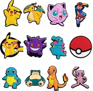 Pikachu PKMN Anime Pocket Monster Croc Shoe Charms Set of 12 - Picture 1 of 1
