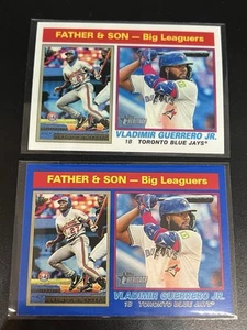 2025 Topps Heritage - Father & Son - Vladimir Guerrero Jr. Chrome + Dark Blue SP - Bild 1 von 2