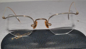 Antike B&L Bausch Lomb 1/10 12K Gold Filled Randlos Brille Brillengestell - Bild 1 von 15