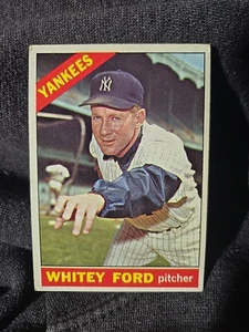 1966 Topps Whitey Ford #160 HOF Yankees CS2 Rough Surface  - Picture 1 of 2